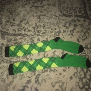 Green Argyle Socks